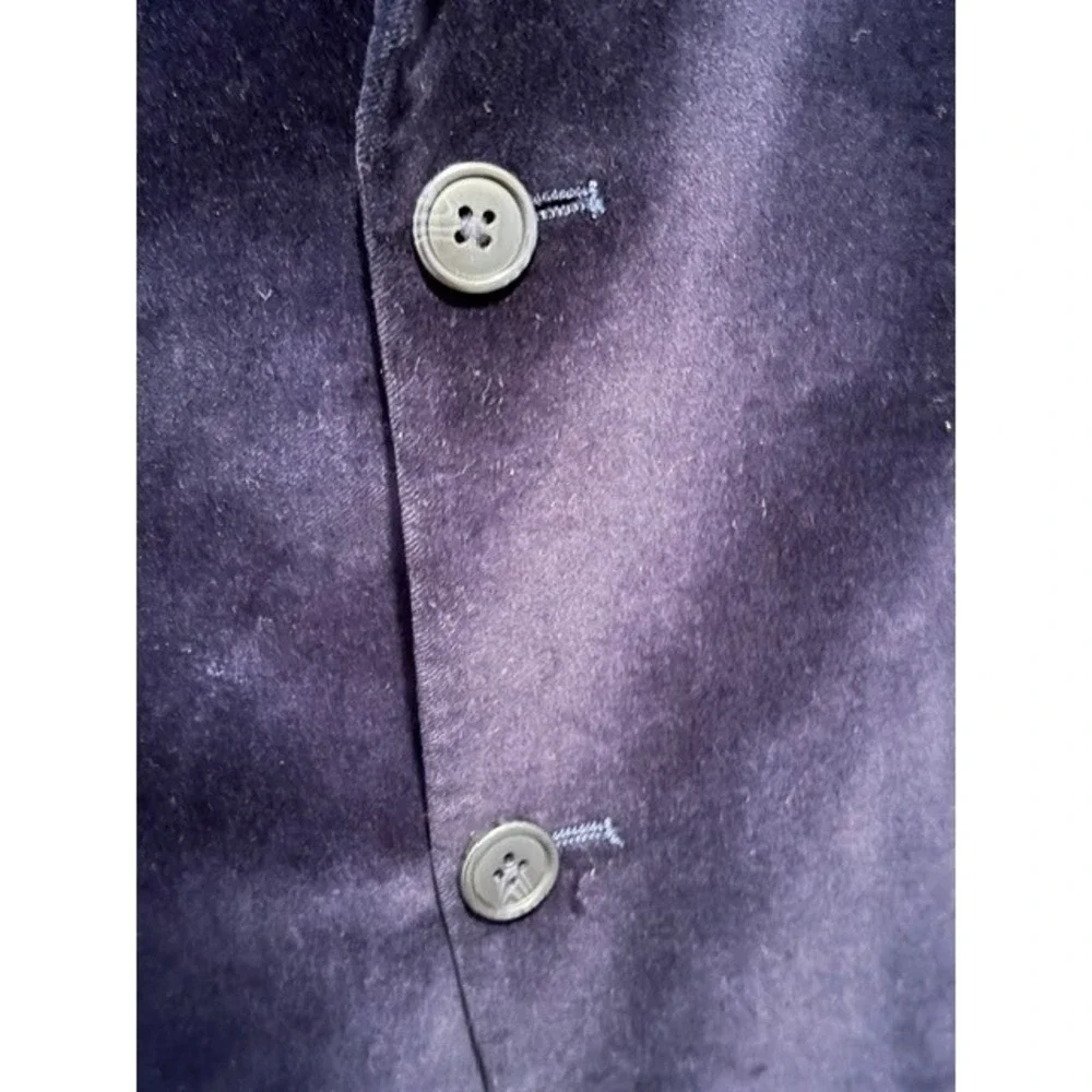 Madison Modern Fit Navy Blue Velvet Blazer Sport Coat Jacket Men Size 42L - Picture 4 of 7